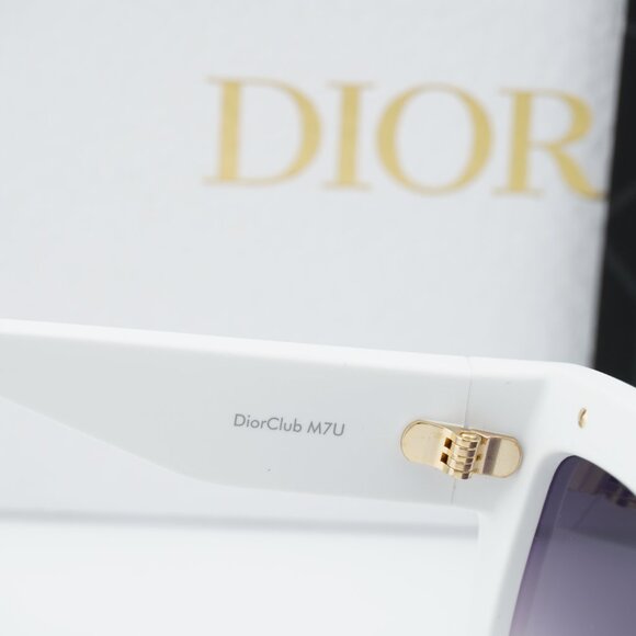 Dior DIORCLUB M7U 51A5 Shield Sunglasses - White/Mirror main image 8